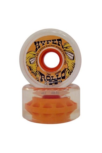 Road Racing Hyper Rollo Clear Orange Quad Wheels