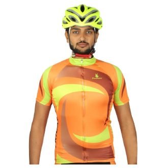 Full Zipper Men's Cycling Jersey Short Sleeve Riding Shirt