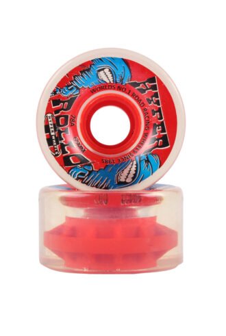 Road Racing Hyper Rollo Clear Red Quad Wheels