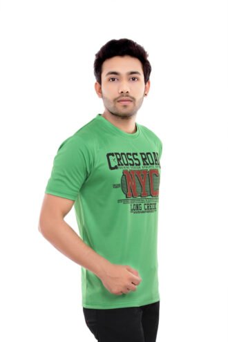 Green Casual Tshirt With Unique Design
