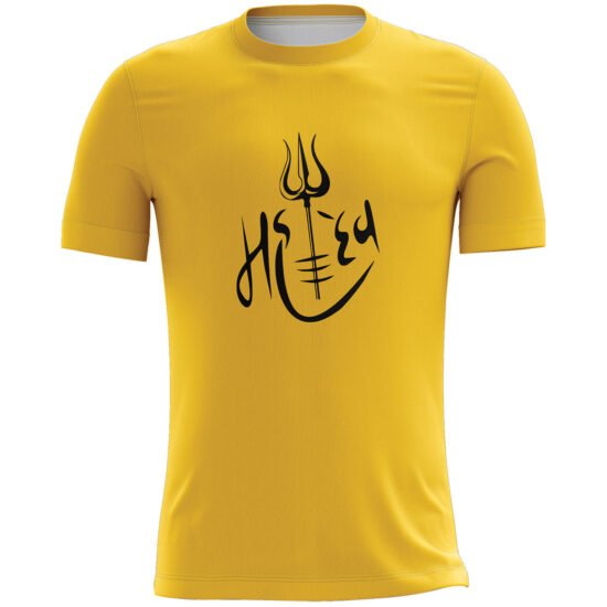Mahadev Design Yellow Casual T-shirt