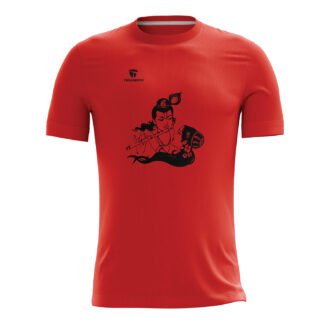 Casual Designer Krishna T-shirt Red