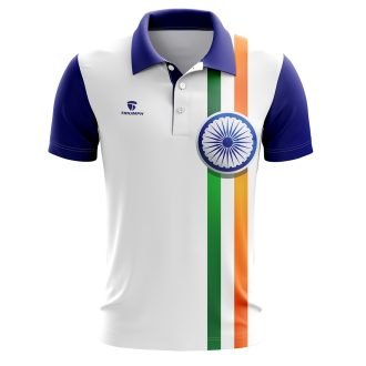 Independence Day Polo Casual Blue Tshirt