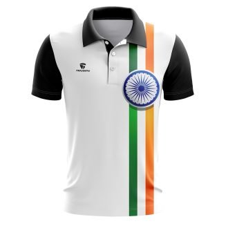 Independence Day Polo Casual Black Tshirt