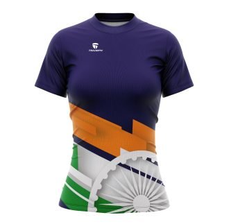 India Tri Color Casual T-shirts for Girl | Women