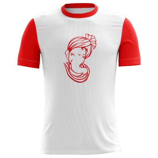 Shree Ganesha's Dryfit Red Casual T-shirt