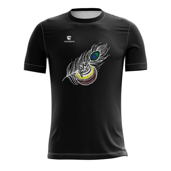 Krishna Printed half Sleeve T-shirt Black