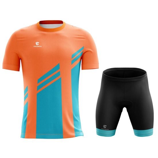 Bicycle Long Ride Padded Cycling Shorts with Half Sleeve Cycling T-shirts