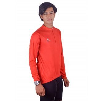 Long Sleeve Cycling Jersey for Men with Reflective Logo