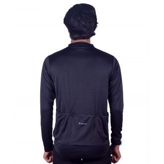 Long Sleeve Cycling Jersey for Men's with Triple Back Pockets