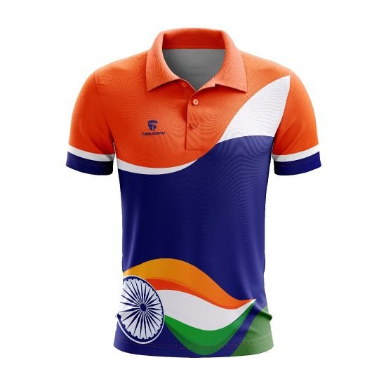 India Flag Tri Color Casual Polo T-shirt
